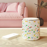 Kraft Paper カラードットスツール|玄関やリビングに広げてすぐに繰り返し使えるエコ素材