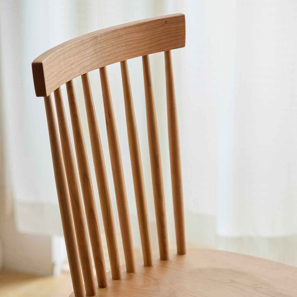 Woody Prime Cherry ナチュラルスティックバックチェア【高級天然チェリー材】【椅子2脚セット5%OFF】