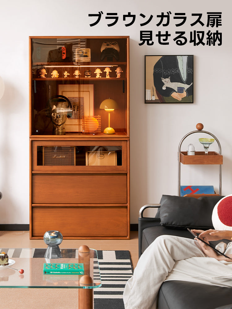 【OUTLET品】ツゲ材 コンパクト収納キャビネット