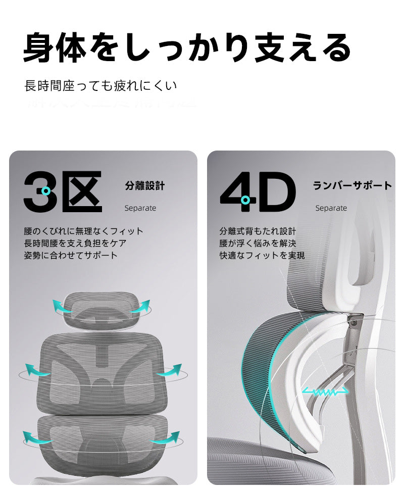 【OUTLET品】多機能回転式オフィスチェア