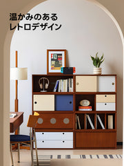 Woody Prime Vintage Box モジュール式レトロウッドキャビネット【高級天然ツゲ材】
