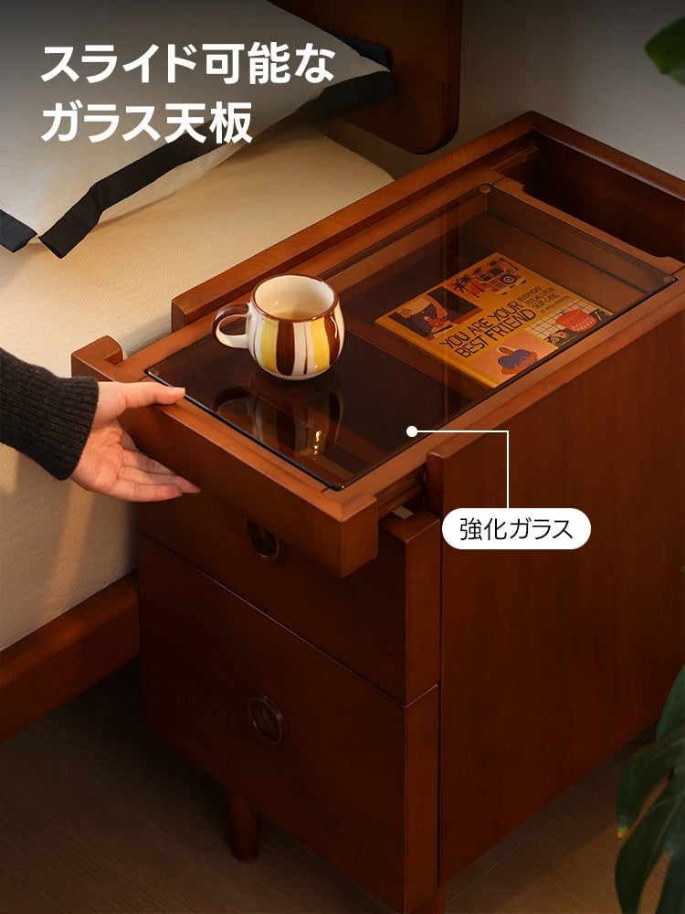 Woody Prime Vintage Box スリムサイドボード【高級天然ツゲ材】