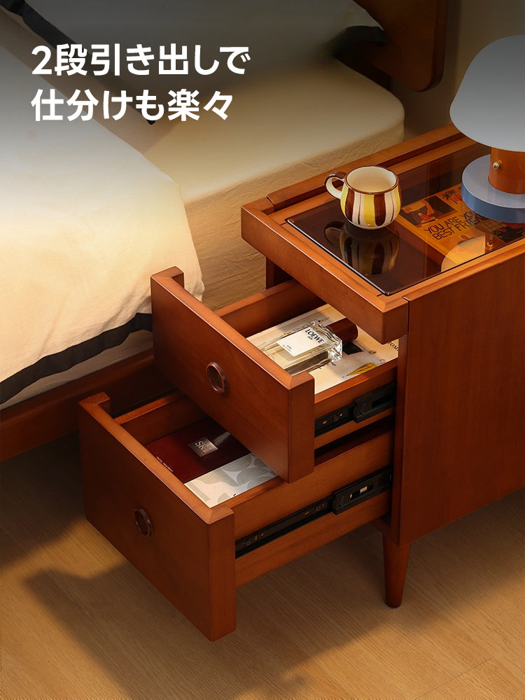 【OUTLET品】Woody Prime Vintage Box スリムサイドボード【高級天然ツゲ材】