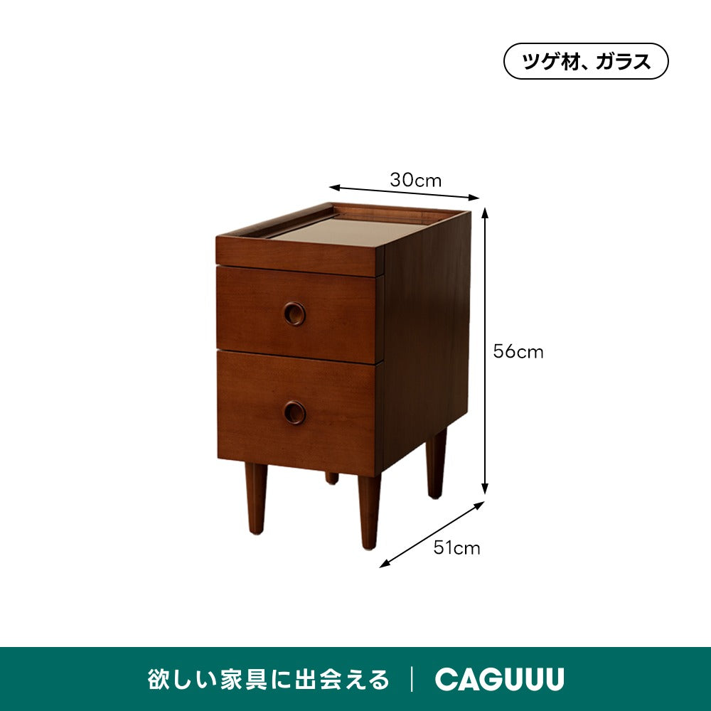 Woody Prime Vintage Box スリムサイドボード【高級天然ツゲ材】