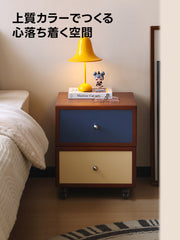 Woody Prime Vintage Box バイカラーサイドキャビネット【高級天然ツゲ材】