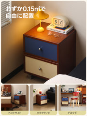Woody Prime Vintage Box バイカラーサイドキャビネット【高級天然ツゲ材】