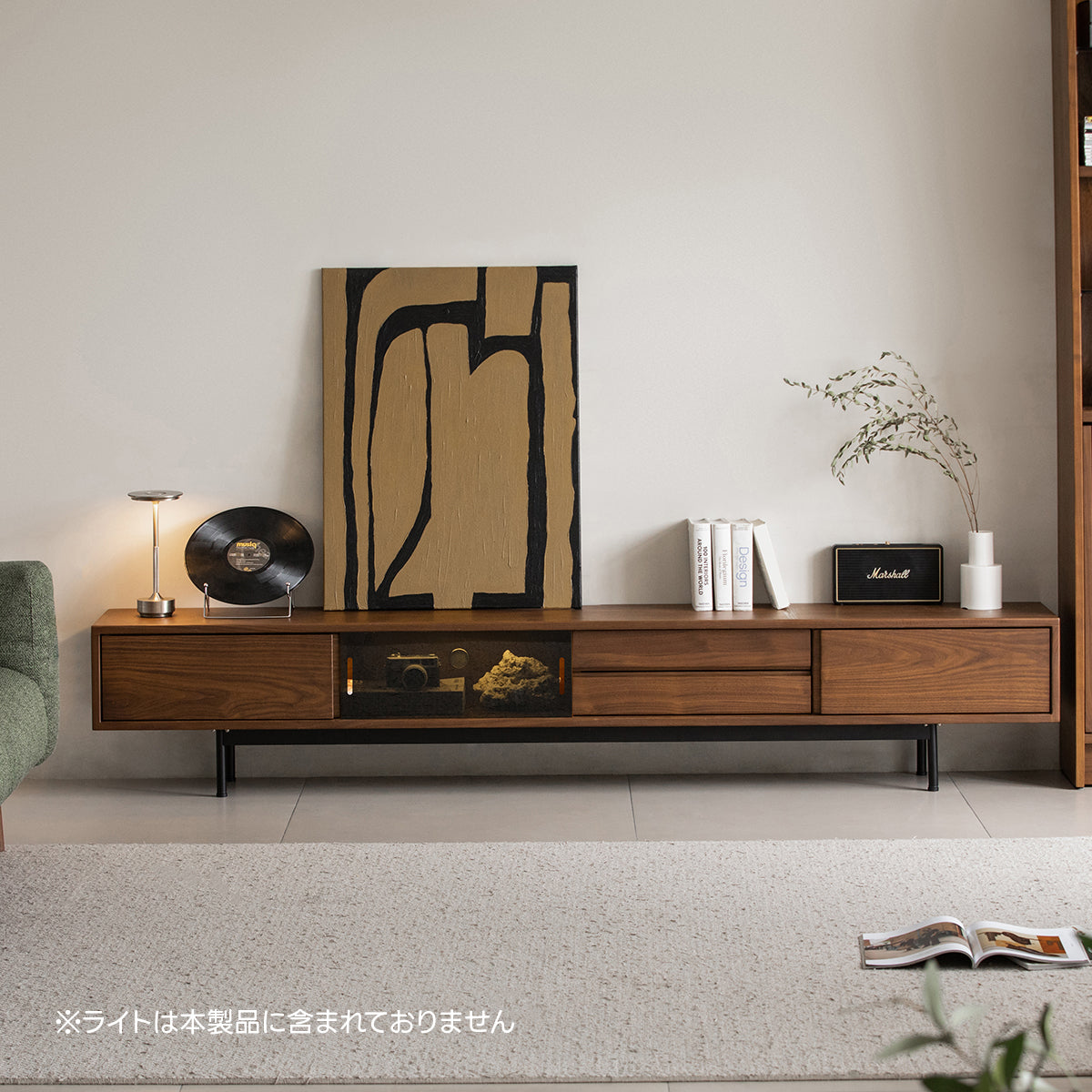 Woody Prime Walnut ナチュラルモダンテレビボード【高級天然ブラックウォールナット材】