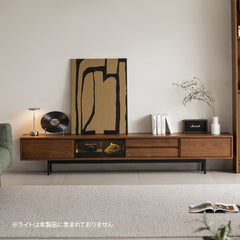 Woody Prime Walnut ナチュラルモダンテレビボード【高級天然ブラックウォールナット材】