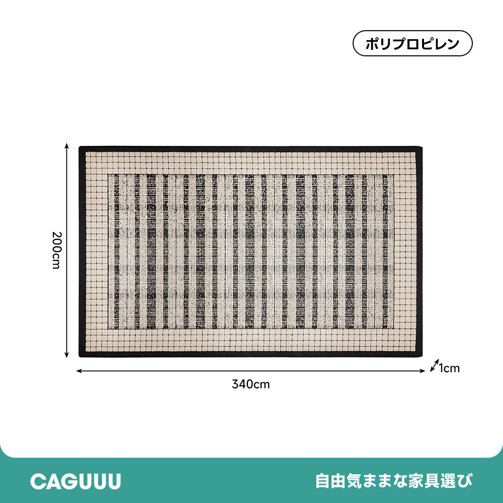 【在庫処分セール】モノクロームラインラグ