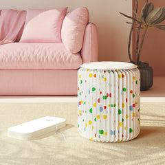 Kraft Paper カラードットスツール｜玄関やリビングに広げてすぐに繰り返し使えるエコ素材