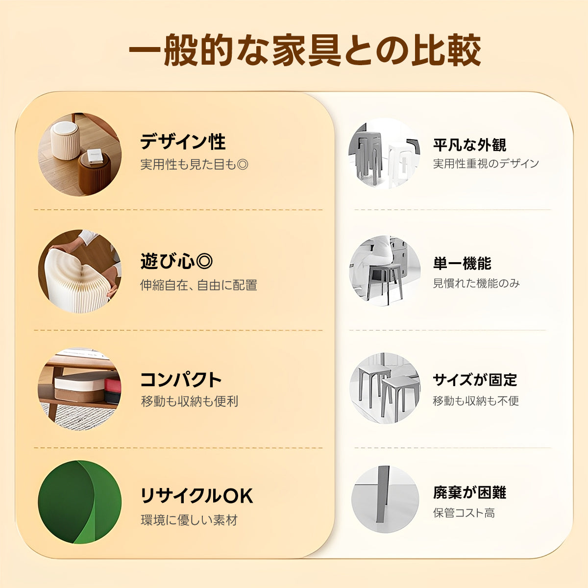 Kraft Paper カラードットスツール｜玄関やリビングに広げてすぐに繰り返し使えるエコ素材