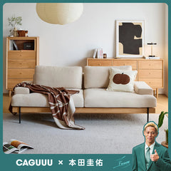 【売れ筋】Woody Prime Oak 材質から選べるスクエアクッションソファ【色・素材カスタマイズ可】【高級天然ホワイトオーク材】