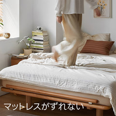【在庫処分セール】Woody Prime Cherry ヘッドボードレスベッドフレーム