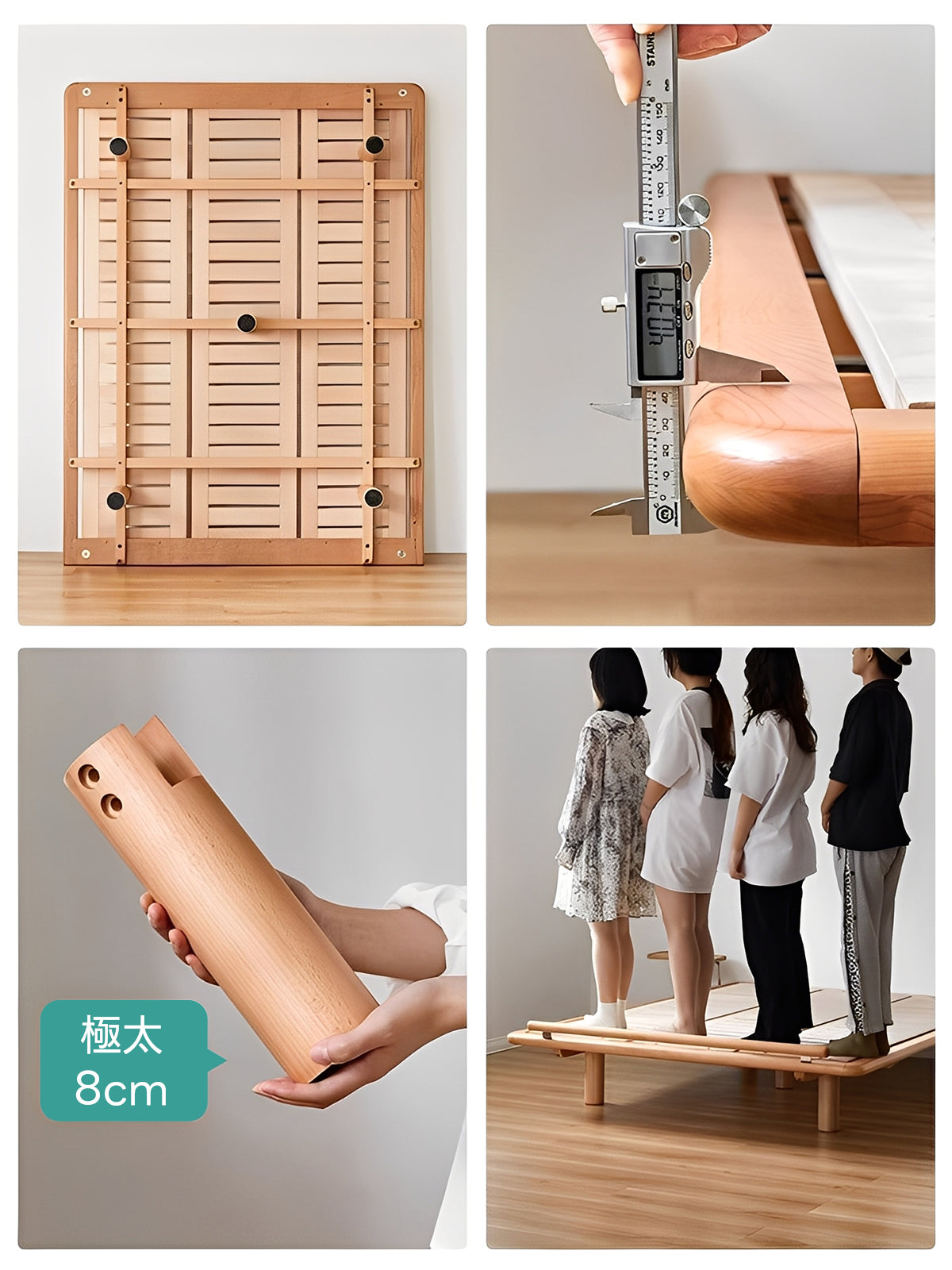 【在庫処分セール】Woody Prime Cherry ヘッドボードレスベッドフレーム