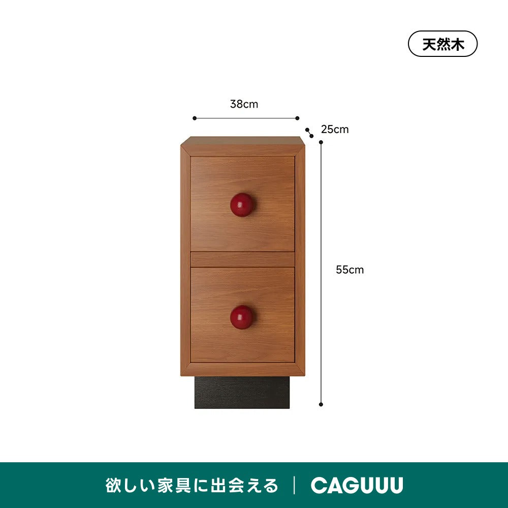 木製ベッドサイドテーブル