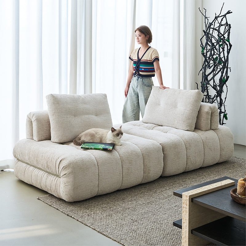 【OUTLET品】ふんわり幅広ベンチソファ