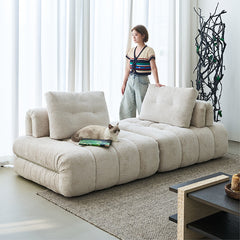 【OUTLET品】ふんわり幅広ベンチソファ
