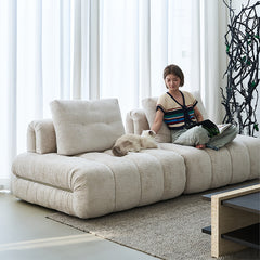 【OUTLET品】ふんわり幅広ベンチソファ