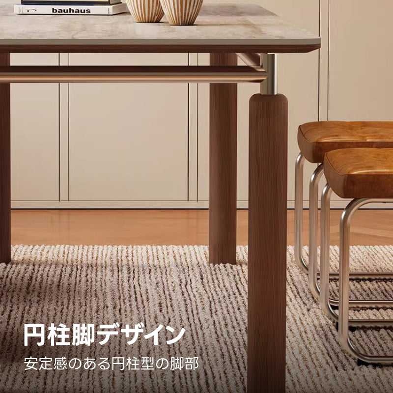 レトロモダンダイニングテーブル｜異素材による抜群の耐久性とデザイン