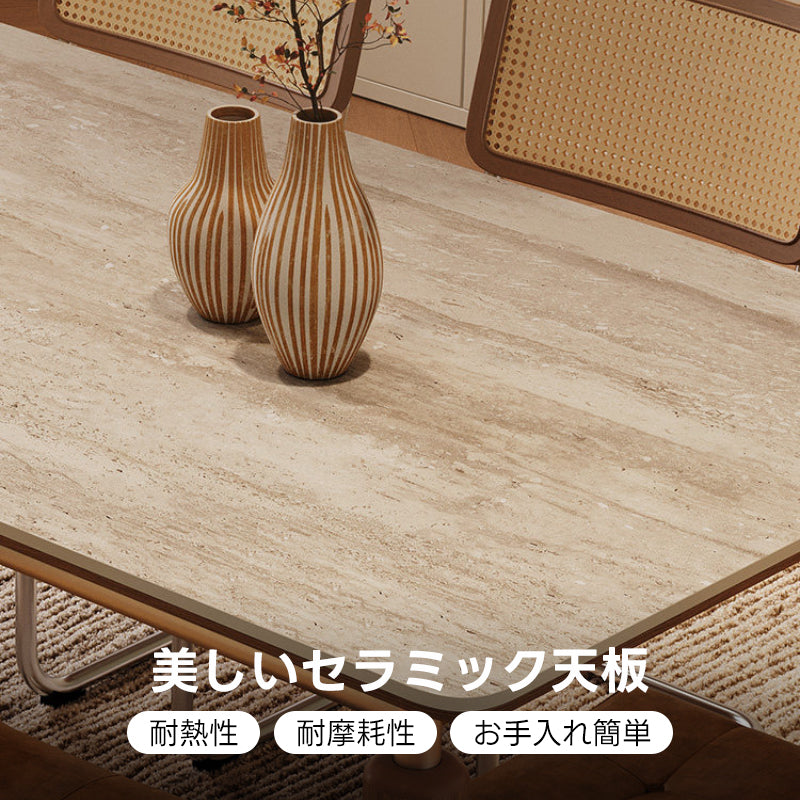レトロモダンダイニングテーブル｜異素材による抜群の耐久性とデザイン