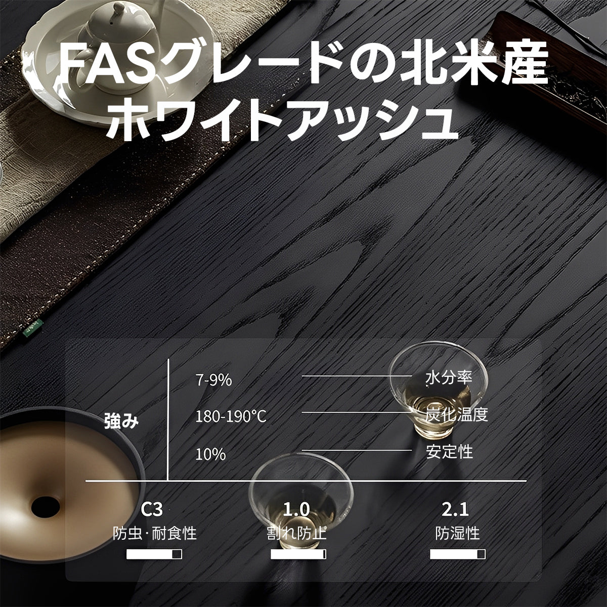 Woody Aura組み合わせ木製キャビネット【高級天然ホワイトアッシュ材】