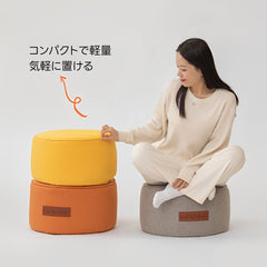 コンパクトデザインオットマン｜体重に合わせて沈み込む安定フィット設計