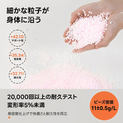 コンパクトデザインオットマン｜体重に合わせて沈み込む安定フィット設計