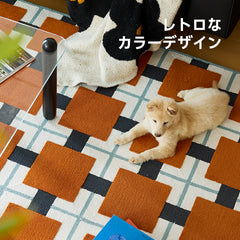 【在庫処分セール】レトロスタイルラグ