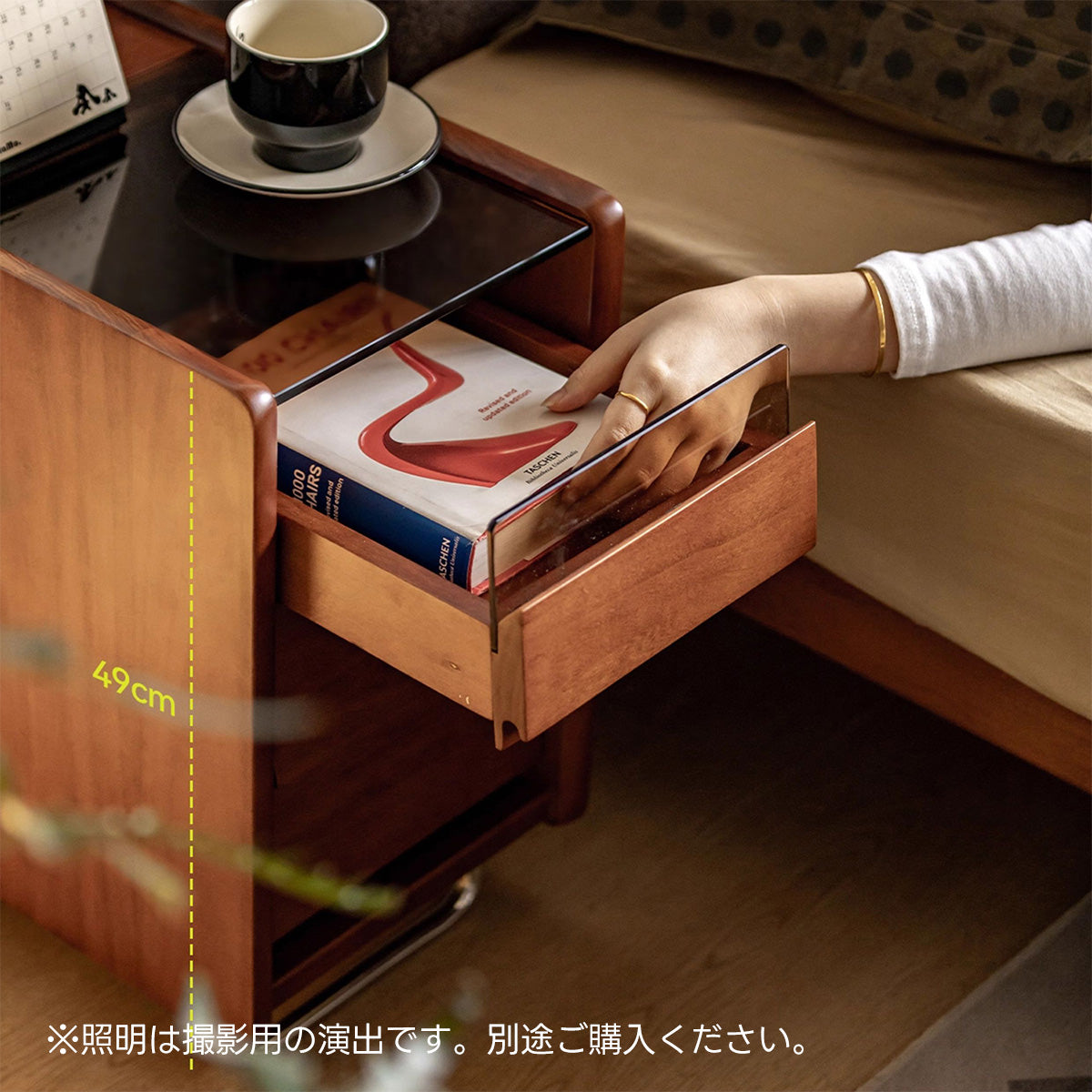 Woody Prime Box スリムナイトキャビネット【高級天然ツゲ材】