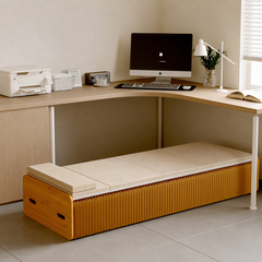 【売れ筋】Kraft Paper アコーディオン型クラフトベッド