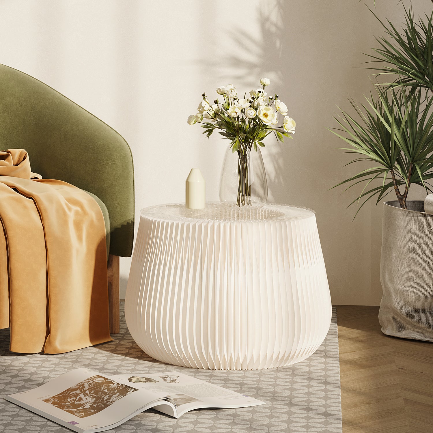 Kraft Paper ドラム型サイドテーブル