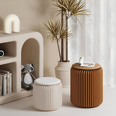 【売れ筋】Kraft Paper 折りたたみクラフト紙ラウンドスツール