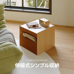 Kraft Paper アコーディオン型ナイトテーブル｜コンパクトな多用途設計ですぐに使える折り畳み式