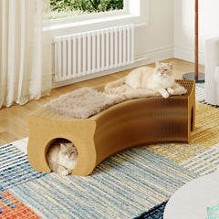 Kraft Paper ロングキャットスツール｜ペットと一緒に使える折り畳み式猫用ハウスデザイン