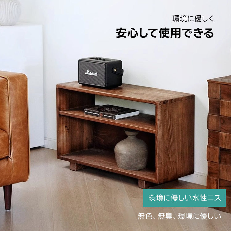 【在庫処分セール】ヴィンテージ調天然木サイドテーブル