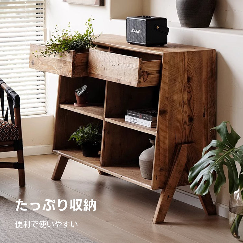 【在庫処分セール】オールドパイン材オープンシェルフ