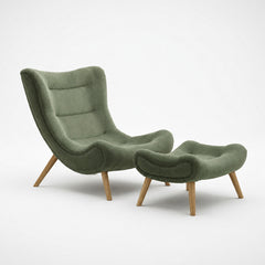 【OUTLET品】Woody Prime Oak ハイバッククッションソファチェア【高級天然ホワイトオーク材】