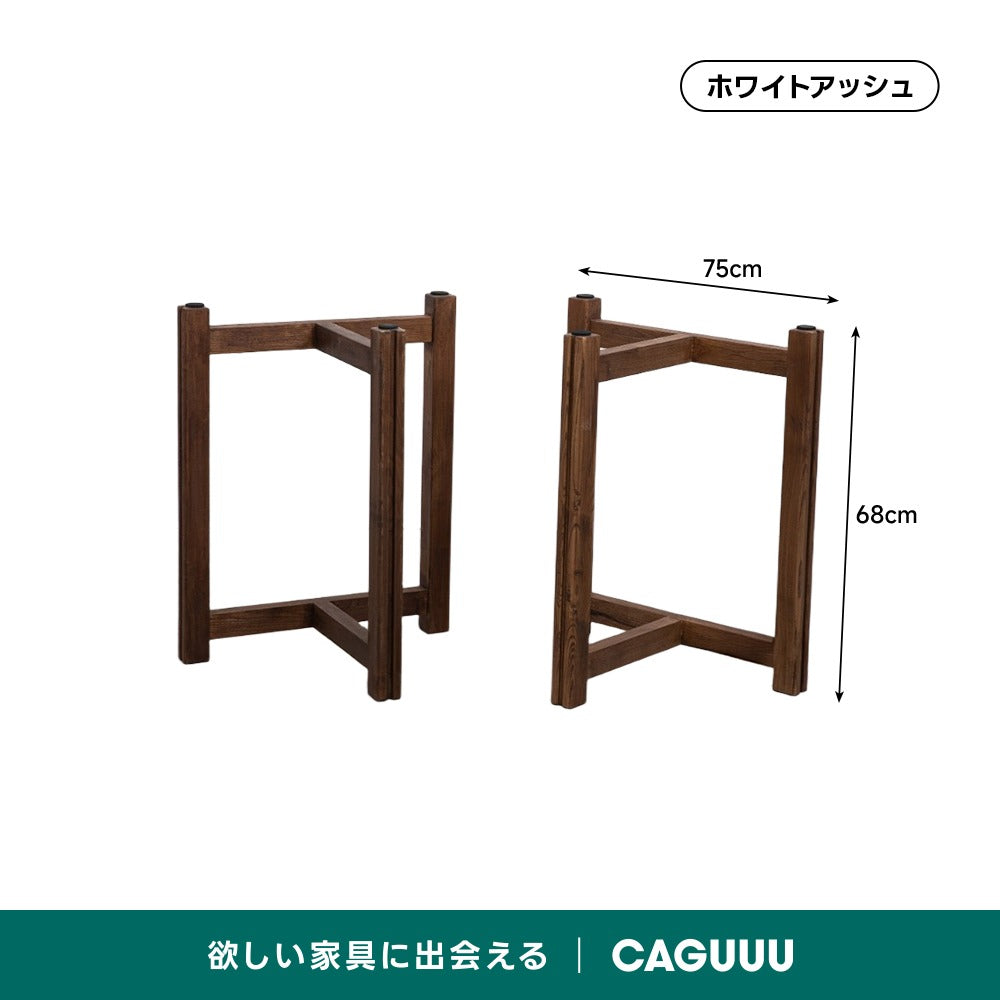 T字型ホワイトアッシュ材テーブル脚