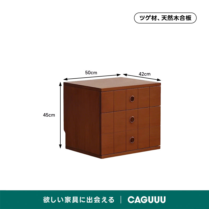 Woody Prime Vintage Box クラシックデザイン多段収納キャビネット【高級天然ツゲ材】