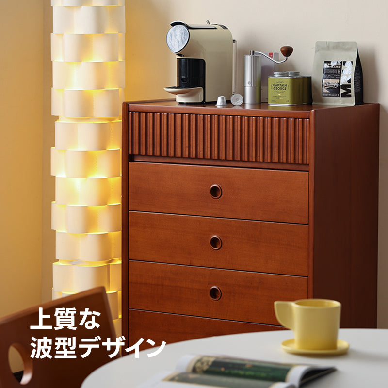 Woody Prime Vintage Box ナチュラルラインチェスト【高級天然ツゲ材】