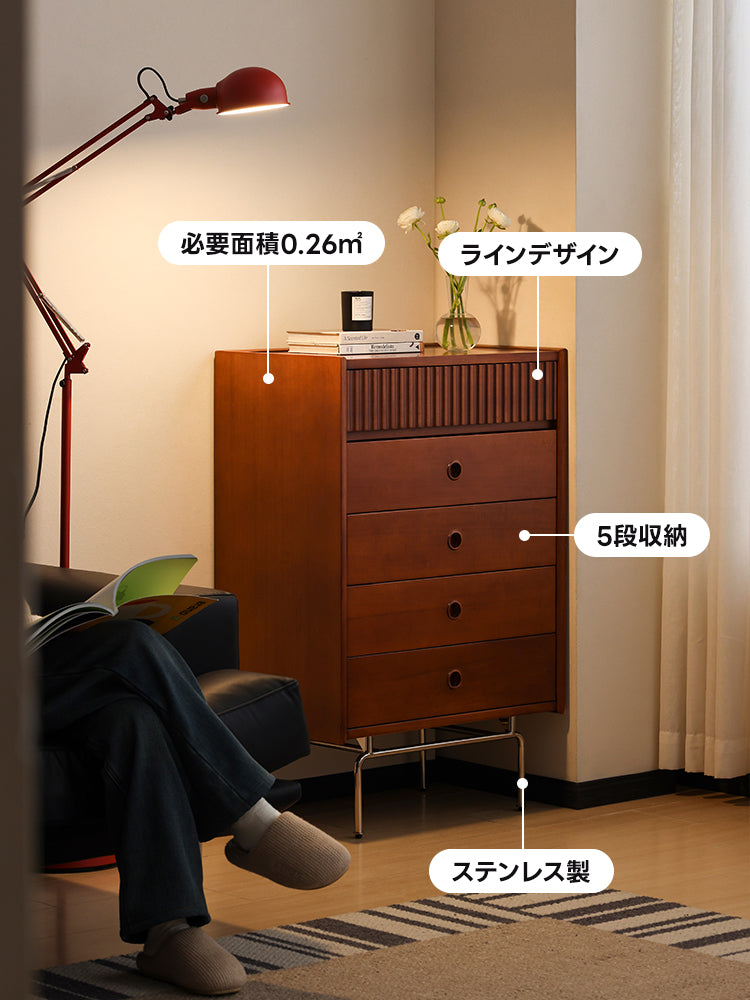 Woody Prime Vintage Box ナチュラルラインチェスト【高級天然ツゲ材】