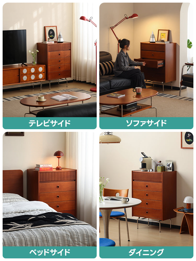 Woody Prime Vintage Box ナチュラルラインチェスト【高級天然ツゲ材】