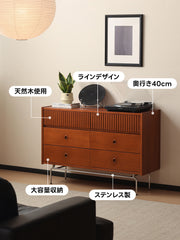 Woody Prime Vintage Box ナチュラルラインローチェスト【高級天然ツゲ材】