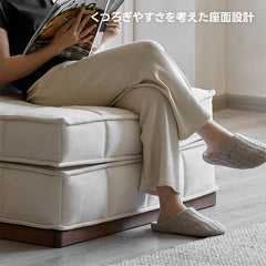 Woody Prime Walnut コンパクトフロアソファベッド｜ベッドにもなる伸長式【高級天然ブラックウォールナット材】【色・素材カスタマイズ可】
