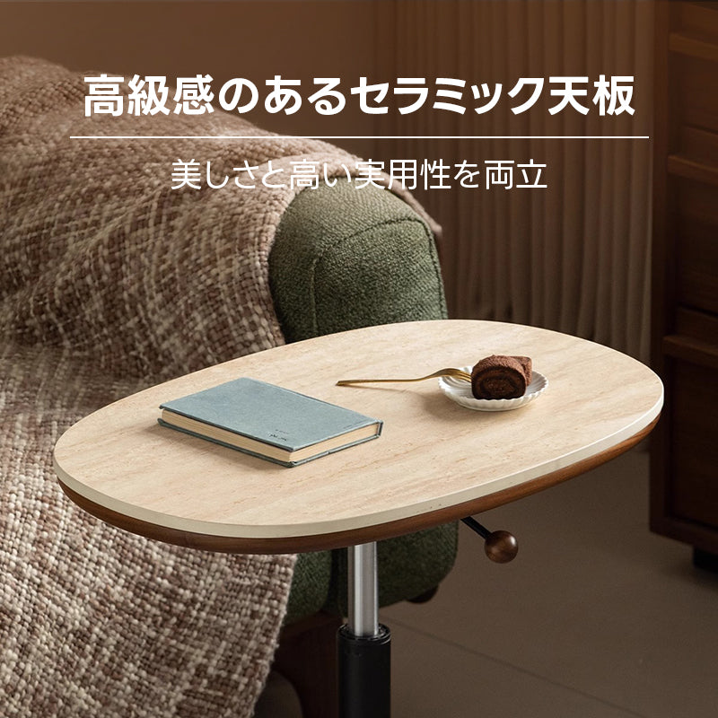 Woody Prime Walnut セラミックコーナーテーブル｜どこでも使いやすいコンパクトサイズ【高級天然ブラックウォールナット材】