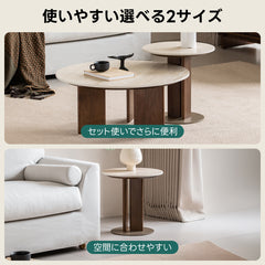 Woody Prime Walnut セラミックモダンローテーブル｜防水・耐傷・耐熱性の高性能天板