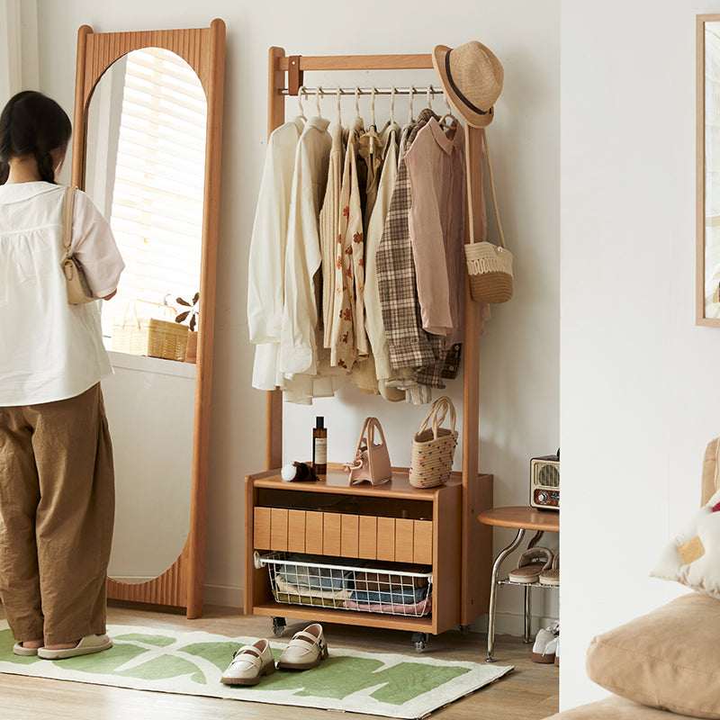 【OUTLET品】シンプルフレームブナ材ハンガーラック
