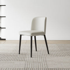 シンプルシルエットチェア｜美しく滑らかなレザー風生地の上質デザイン【椅子2脚セット5%OFF】