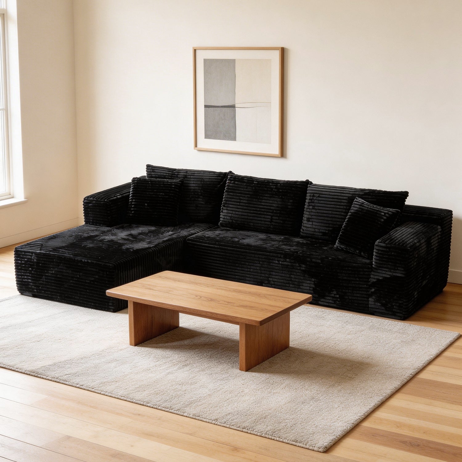 Soft Prime コーデュロイカウチソファ｜ウレタン×PP綿のふんわり構造とレイアウト自在なモジュール設計